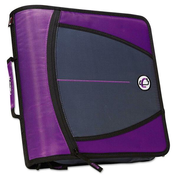 Case-It Case It  3 in. 3 Rings Large Capacity Zipper Binder, Purple CAED145PP